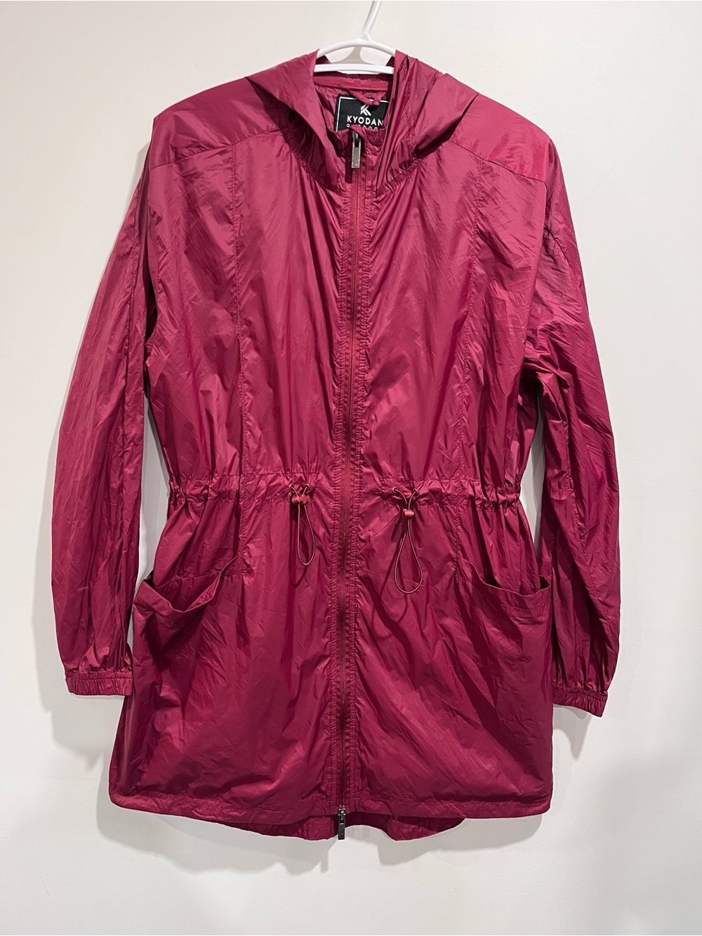 Kyodan Outdoor Burgundy Ultra Lightweight Cinch-Waist Windbreaker Jacket Medium